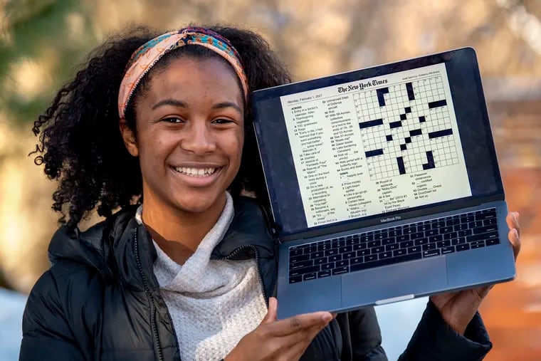 Soleil Saint-Cyr, 17, is the youngest woman to publish a crossword puzzle in the New York Times.