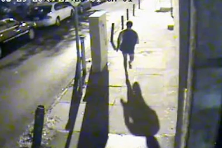 Philadelphia police have released this surveillance image, which they say captured the so-called "pantsless rapist" running from the scene of an attack on Sunday night.