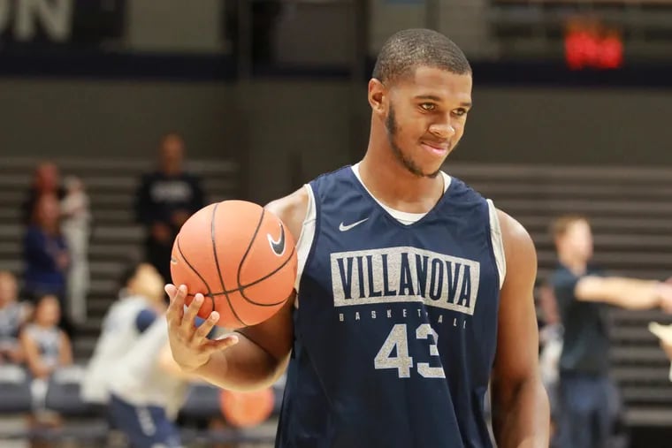 Eric Dixon warms up for Villanovaâ€™s Blue White Scrimmage on Oct. 10, 2019 at Finneran Pavilion.