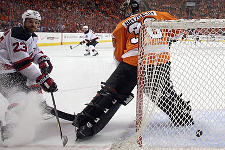 Ilya Bryzgalov and the Flyers were eliminated from the playoffs Tuesday. (Yong Kim / Staff Photographer)