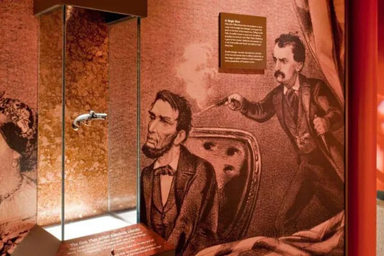 This is a display of the Deringer that was used to kill Lincoln. This photo is provided by the Ford's Theatre in Washington D.C.
