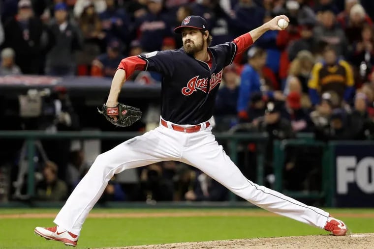 Andrew Miller is among the top relief pitchers on the free-agent market and a target of the Phillies.