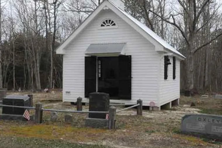 The graveside chapel at Steelmantown Cemetery, a certified natural burial ground.