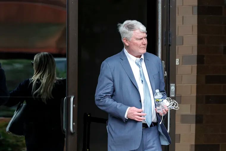 Former labor leader John Dougherty leaves the Reading federal courthouse on Wednesday, April 17, 2024.