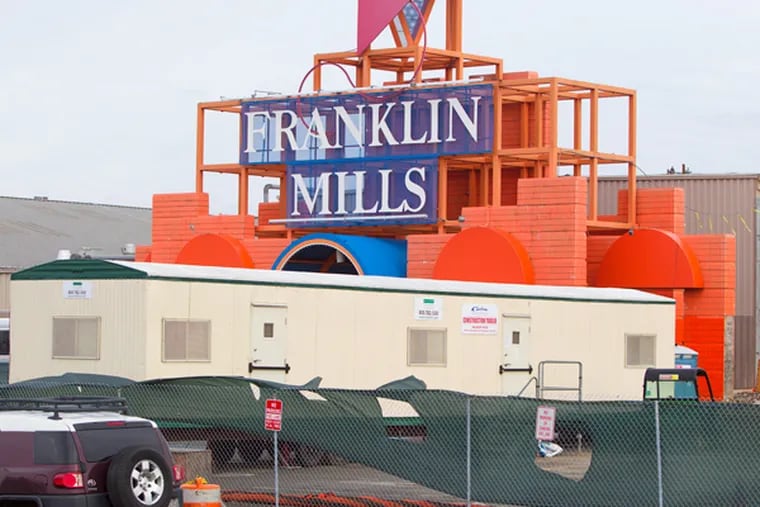 The construction site at Franklin Mills. (Ed Hille / Staff Photographer)