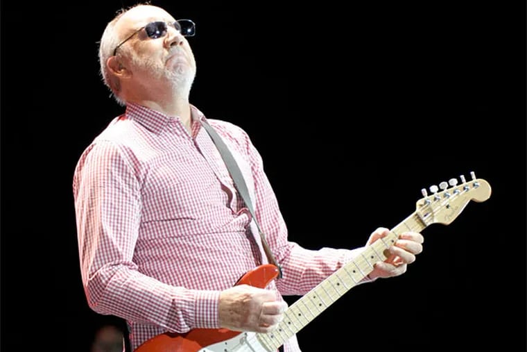 Pete Townshend of The Who performs on the band's Quadrophenia Tour Sunday, Dec 9, 2012 at Mohegan Sun Arena in Uncasville, Conn. (AP Photo/The Day, Sean D. Elliot)