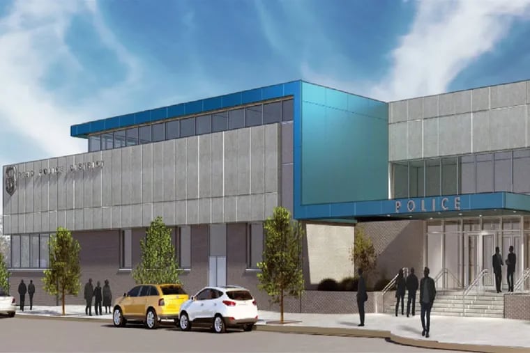 Artist's rendering of the Philadelphia Police Department's new 22nd District offices planned for an area around 21st and Diamond Streets.
