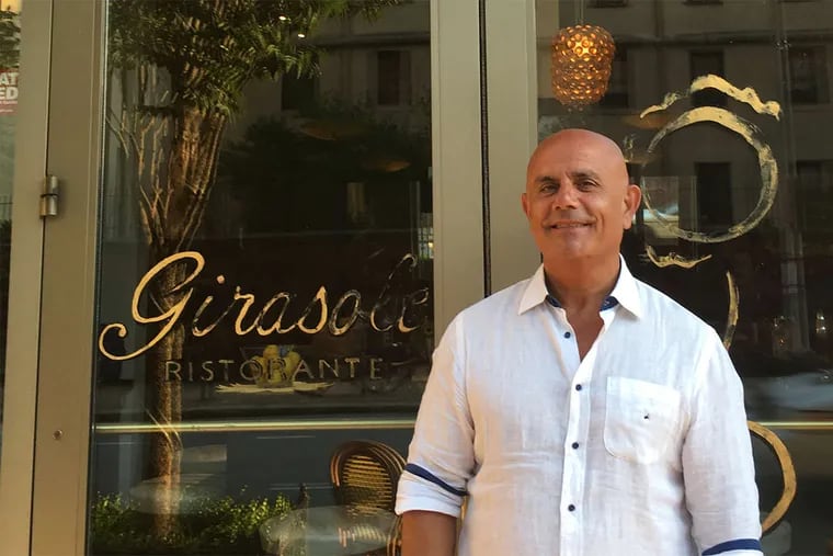 Gino Iovino in front of his Girasole restaurant in Philadelphia. He has another in Atlantic City, where one diner declared: &quot;It's fabulous food.&quot;
