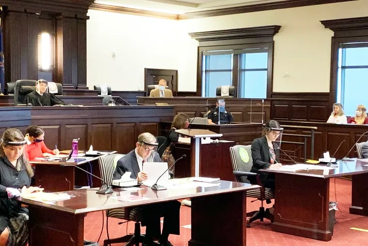 Court officials in Chester County conducted two "dry runs" with mock jurors in July to prepare for the planned resumption of civil and criminal trials in the county.