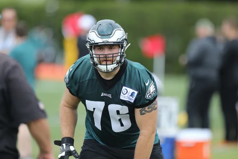 Casey Tucker at Eagles rookie camp last Friday.