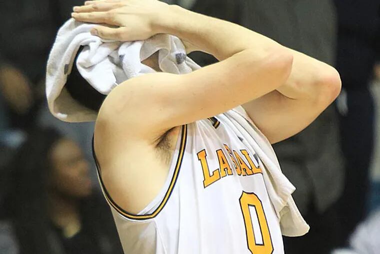 La Salle's Steve Zack shows his frustration and disappointment. (Charles Fox/Staff Photographer)