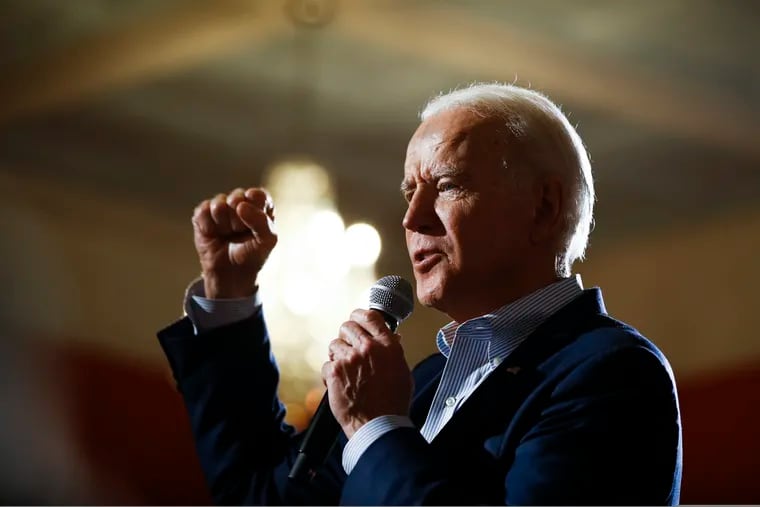 Democratic presidential candidate former Vice President Joe Biden speaks during a campaign event, Wednesday, Feb. 26, 2020, in Charleston, S.C.