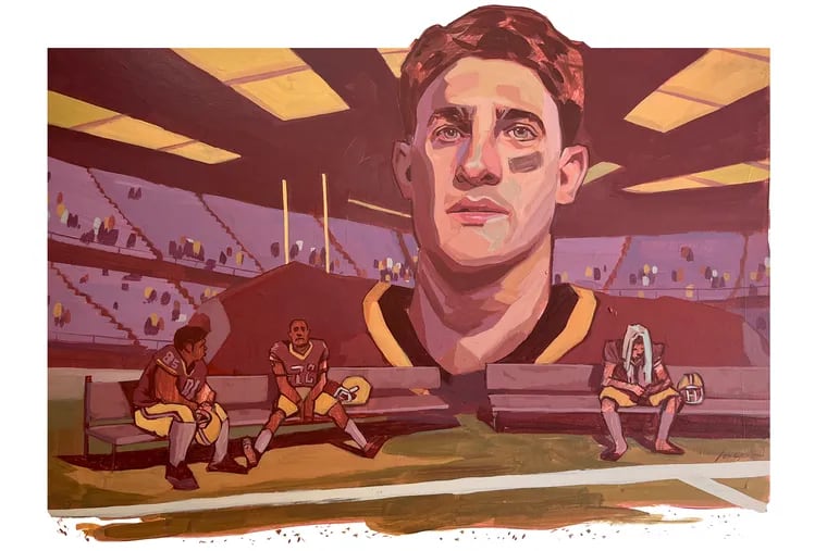 Nick Sirianni depicted during his time with the Canton Legends.