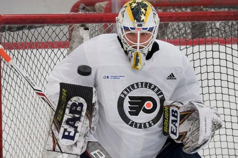 Goaltender Felix Sandstrom has made consecutive impressive starts for the AHL's Phantoms and is a candidate to get a game or two with the Flyers.