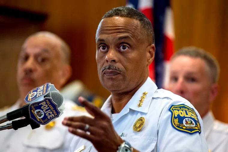 In a file photo, Philadelphia Police Commissioner Richard Ross holds a press conference on June 17, 2019. (Tom Gralish/The Philadelphia Inquirer/TNS)