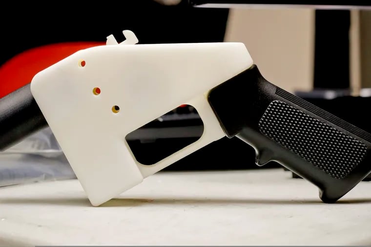 This August 2018 photo shows a 3D printed gun called the Liberator, in Austin, Texas.  Attorneys general in 20 states and the District of Columbia have filed a lawsuit challenging a federal regulation that could allow blueprints for making guns on 3D printers to be posted on the internet.