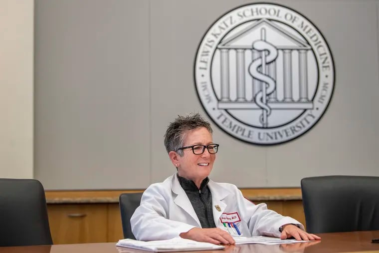Amy Goldberg, a trauma surgeon who has been working at Temple for 30 years, is the Lewis Katz School of Medicine's first woman dean.