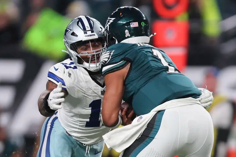 Micah Parsons says he isn't worried about Lane Johnson's kick back move.