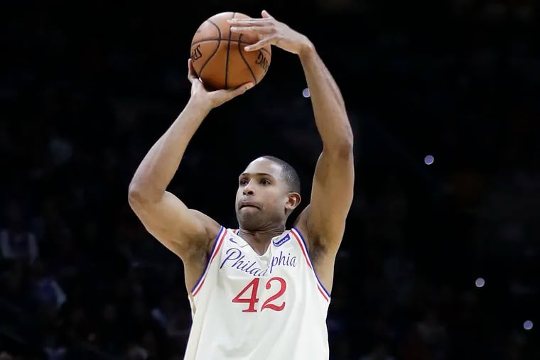 Sixers center Al Horford is listed as questionable for Sunday's game against the Brooklyn Nets at the Barclays Center.