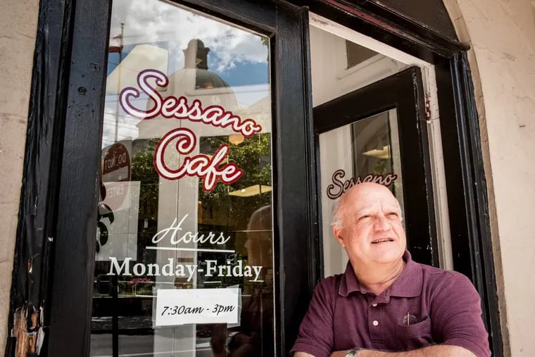 Santino Ciccaglione owns Sessano Cafe, a small restaurant across the street from Norristown's Montgomery County Court House. He is expecting greatly increased business during the Cosby trial, which begins Monday.