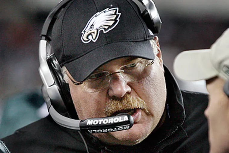 Andy Reid came down hard on the Eagles following their loss to the Bears. (Elizabeth Robertson / Staff Photographer)