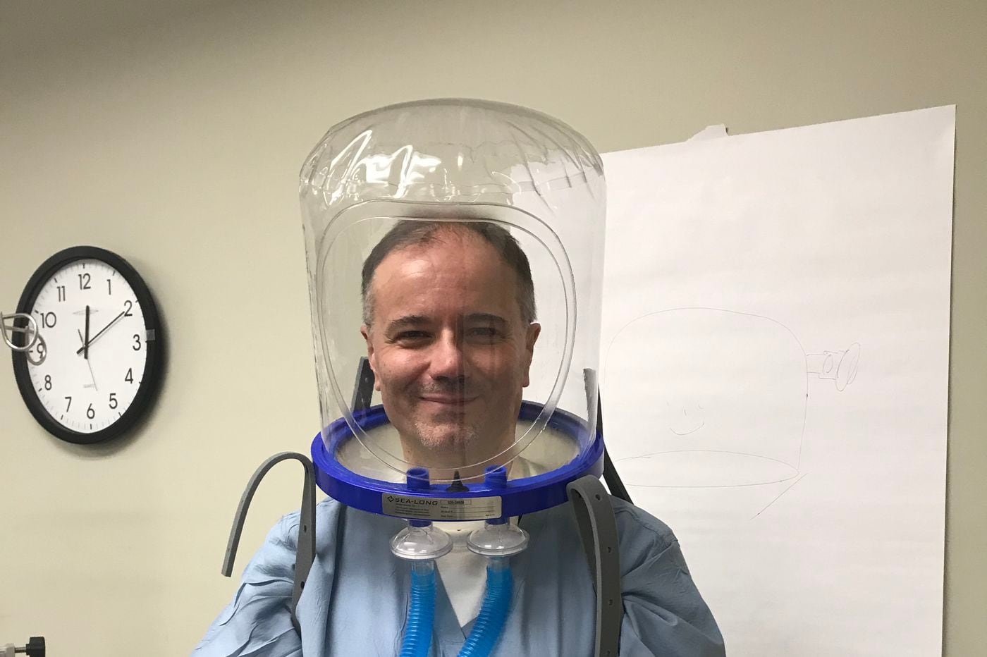 Bell-shaped oxygen helmets look like ‘Star Trek’ but help coronavirus patients at Penn’s hospitals