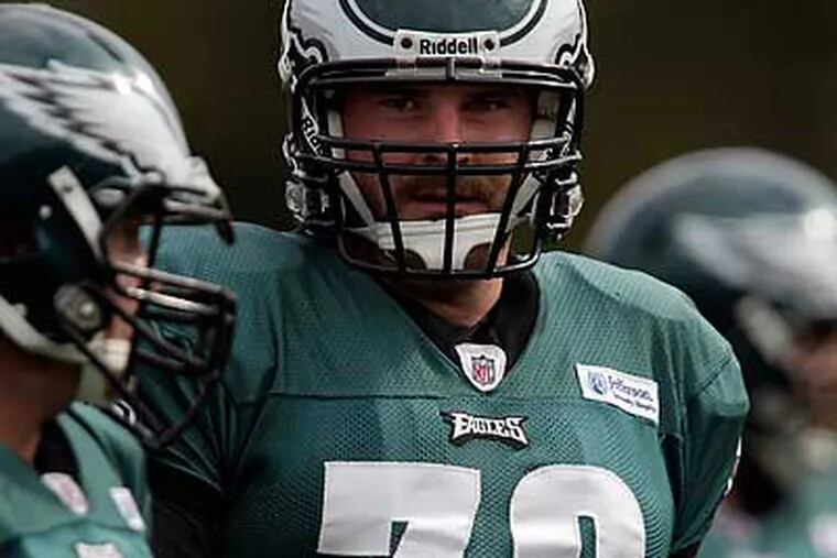 Todd Herremans and the Eagles' offensive line have been constantly shuffled. (David Maialetti/Staff Photographer)