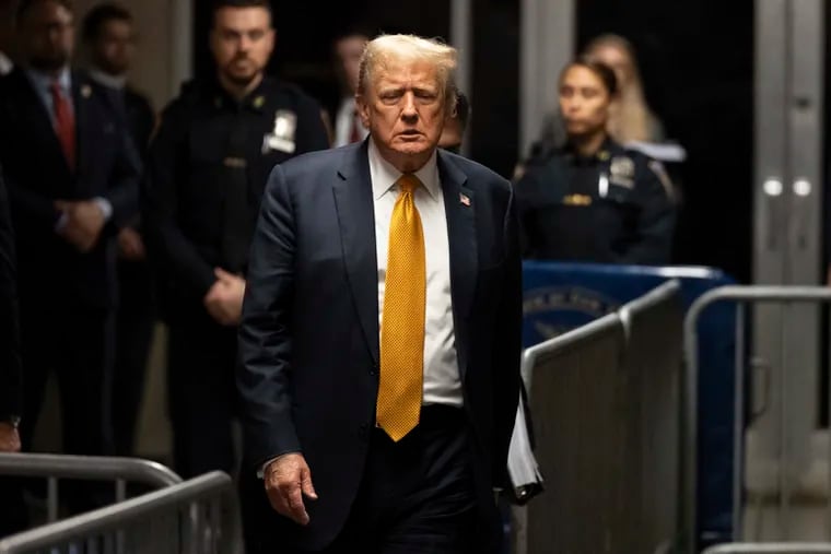 Former President Donald Trump at Manhattan criminal court on Wednesday, May 29, 2024.