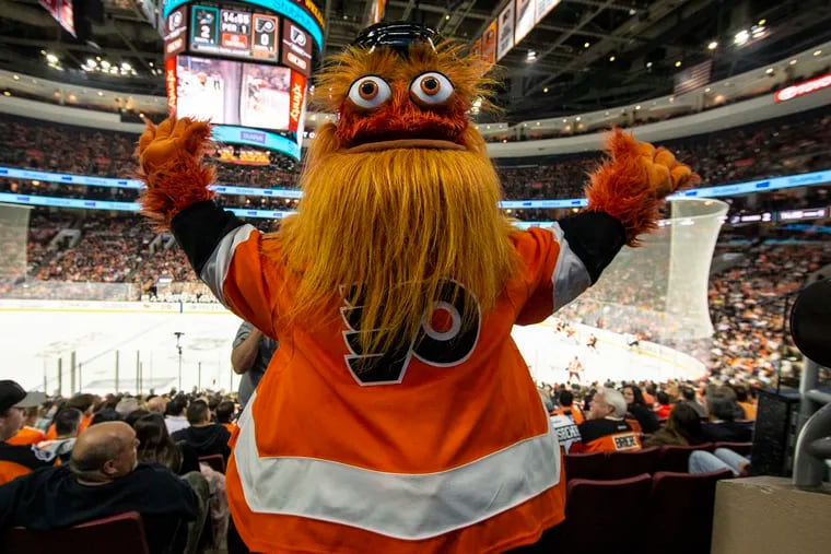 Philadelphia Flyers mascot Gritty will visit Happy Place on Nov. 21.