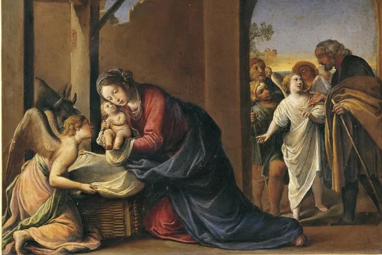 Alessandro Tiarini’s “Nativity of Jesus,” a mid-17th century, oil on copper,