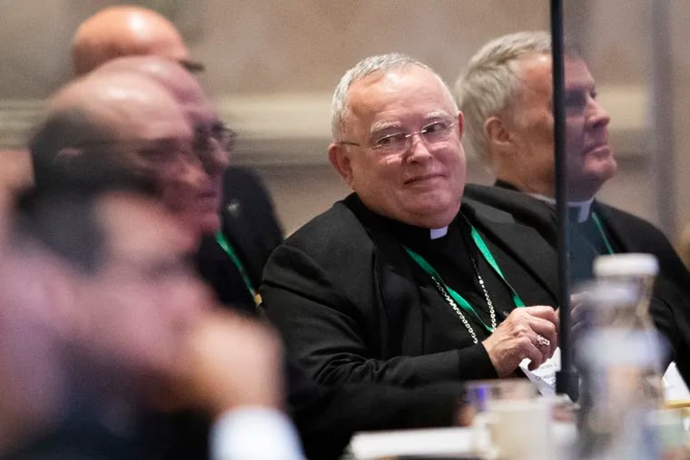 Phiiladelphia Archbishop Charles Chaput had harsh words for journalists during the U.S. Conference of Catholic Bishops meeting in Baltimore .