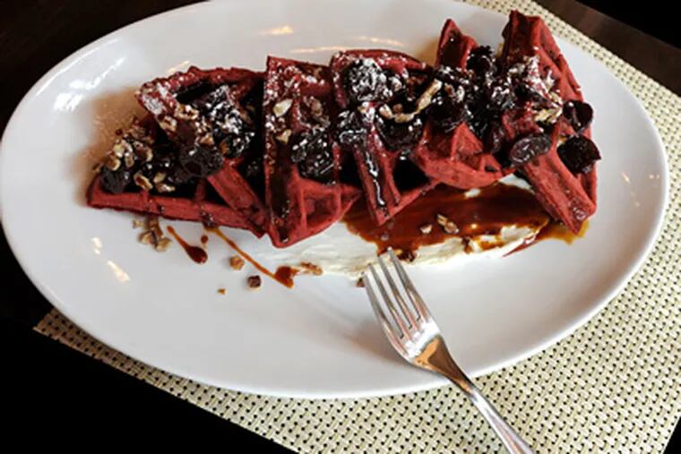 Red Velvet waffles -- how about that? -- from Supper on South Street. (April Saul / Staff Photographer)