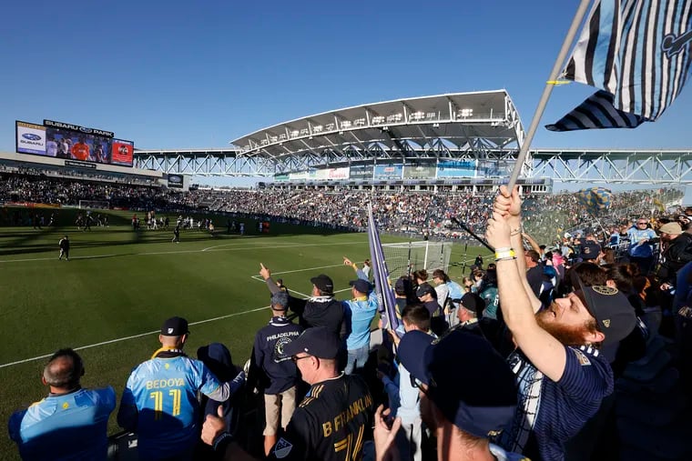 Union fans celebrated Sunday's 4-0 win over Toronto FC that clinched first place in the Eastern Conference.
