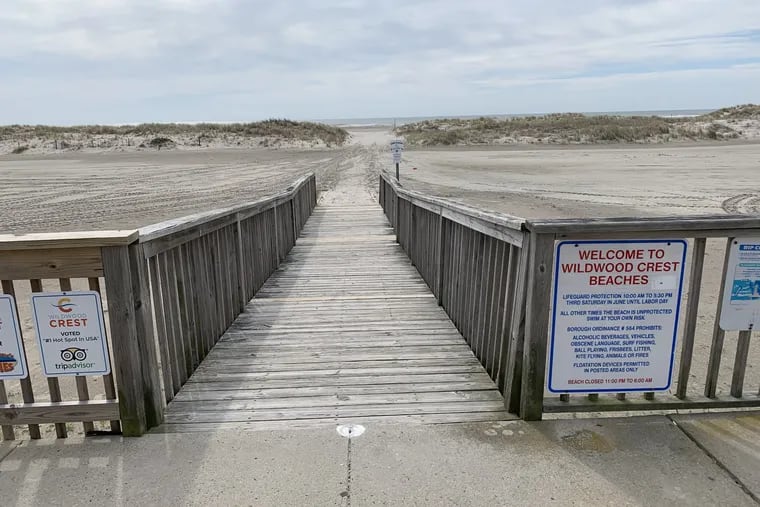 An entrance to the beach in Wildwood Crest.