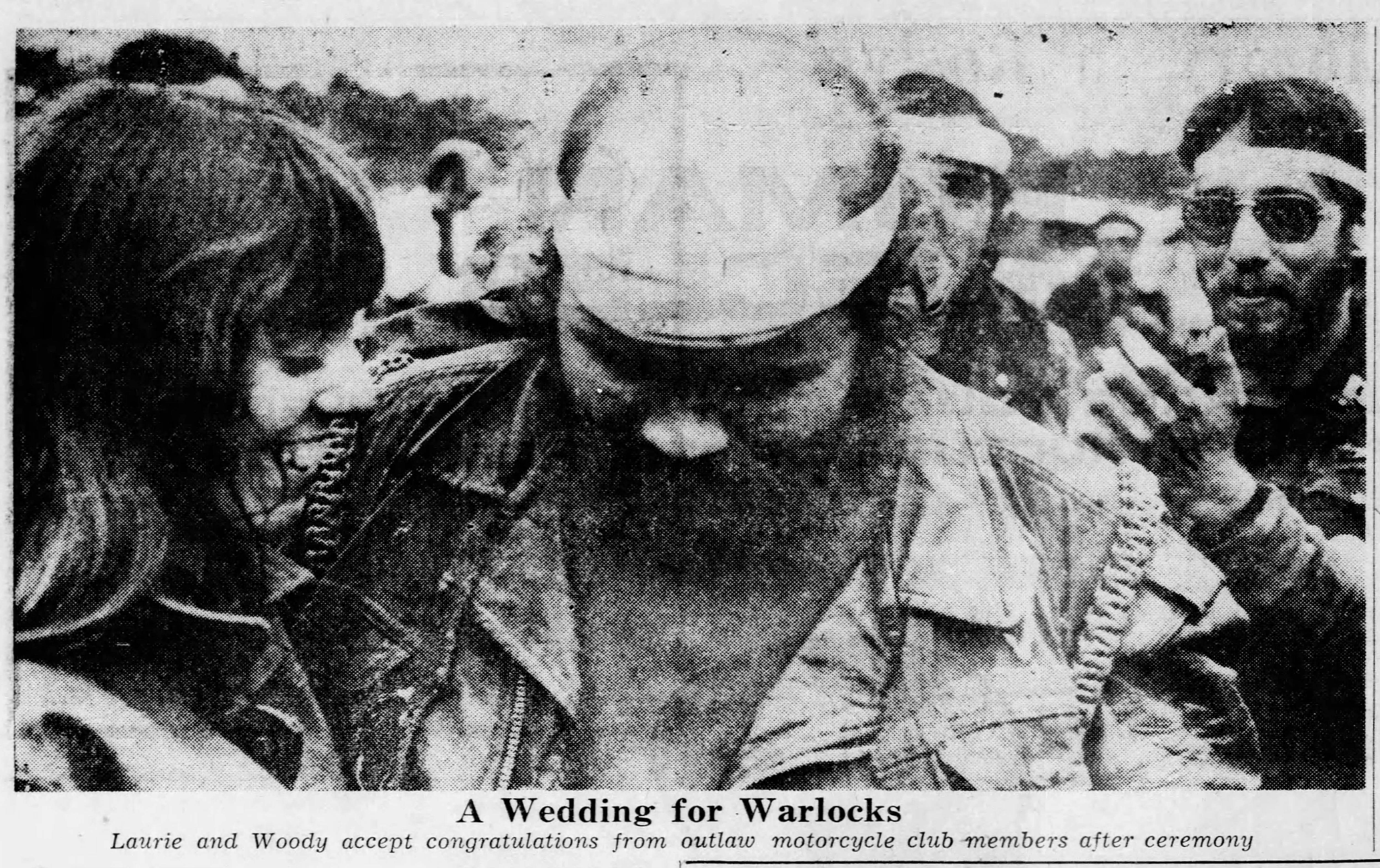 Laurie and Woody's nuptials as pictured in a Nov. 7, 1971, edition of The Inquirer.