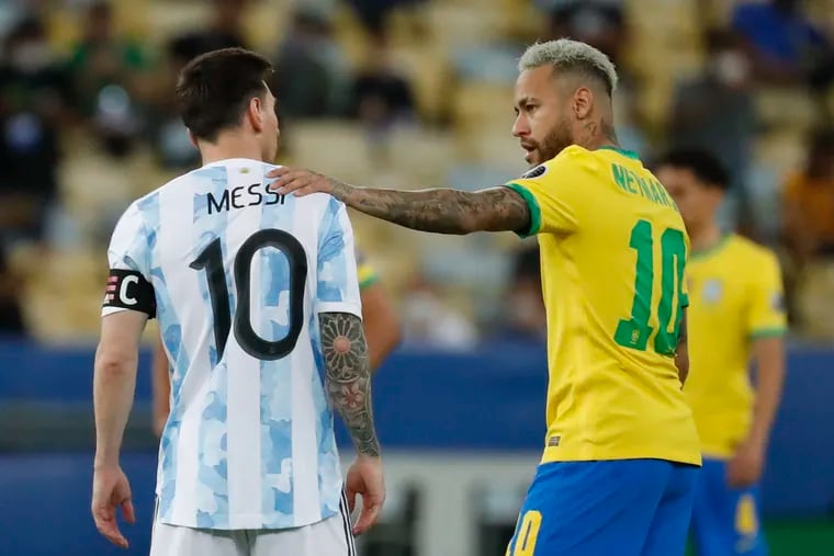 Argentina's Lionel Messi (left) and Brazil's Neymar (right) lead two of the top teams at the World Cup.