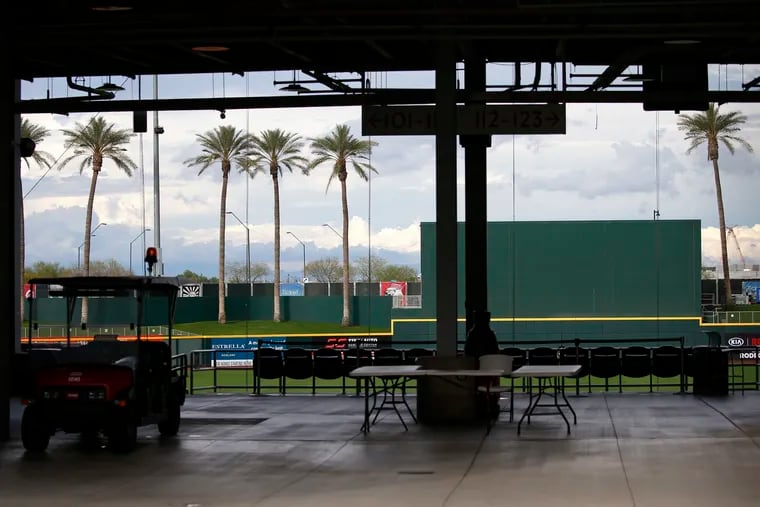 Goodyear Stadium in Arizona is the spring-training home of the Cleveland Indians, and it would be one of the parks used if Major League Baseball decided to play regular-season games in the desert without fans this season.