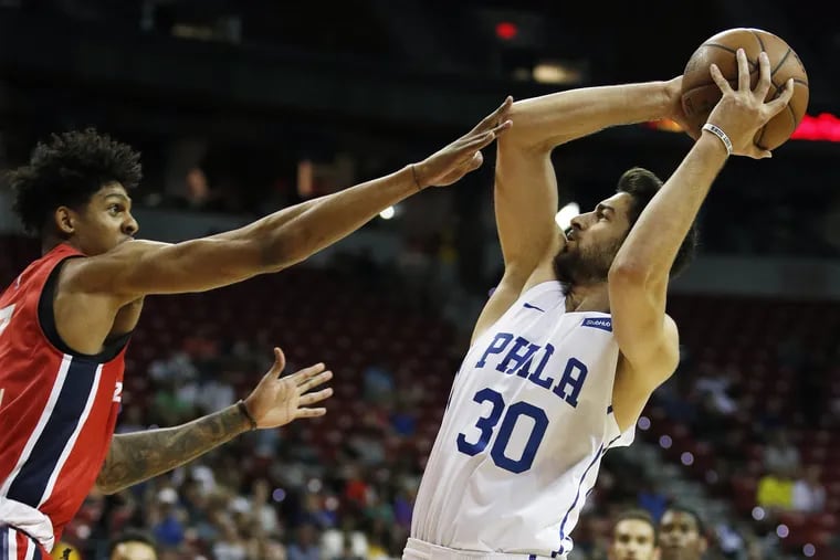 Furkan Korkmaz went 0 for 9 on his field goal attempts Monday in the Sixers' summer league loss to Washington. He has struggled since scoring 40 points against Boston.