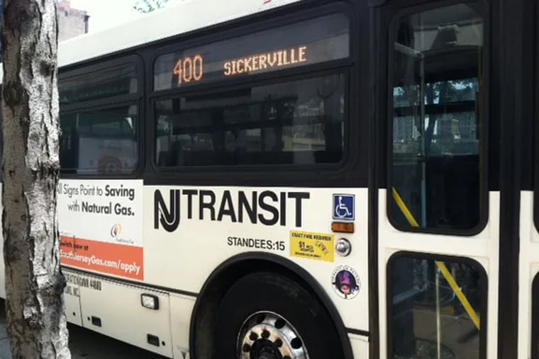 A file photo of an NJ Transit bus.