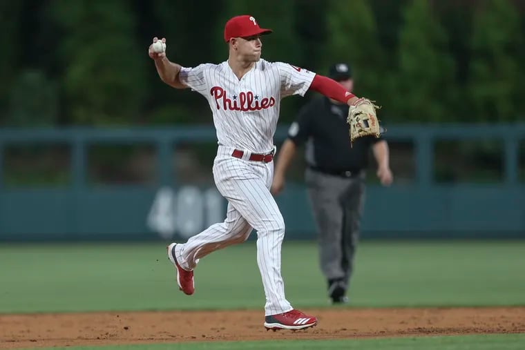 In two seasons with the Phillies, Scott Kingery has started games at three infield positions -- second base, shortstop, third base -- in addition to center field, left field and right field.