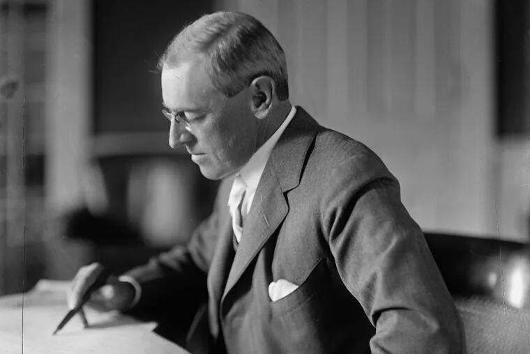 President Woodrow Wilson at the White House during World War I.