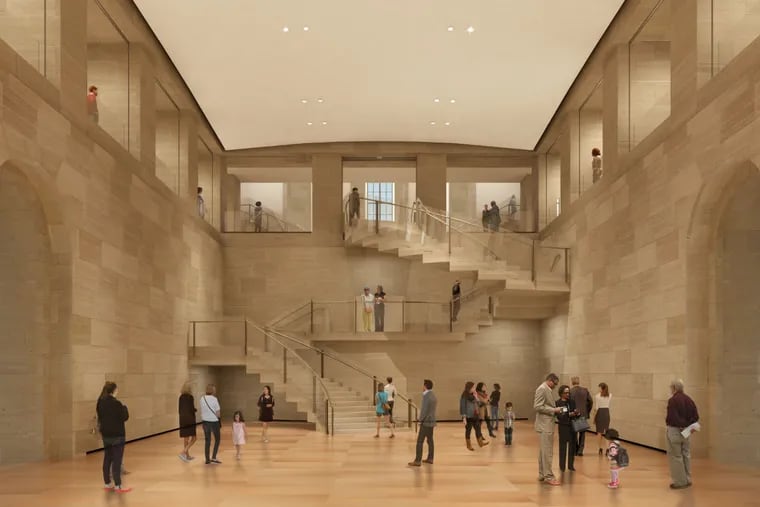 A two-story open space will visually connect the front and back of the museum.