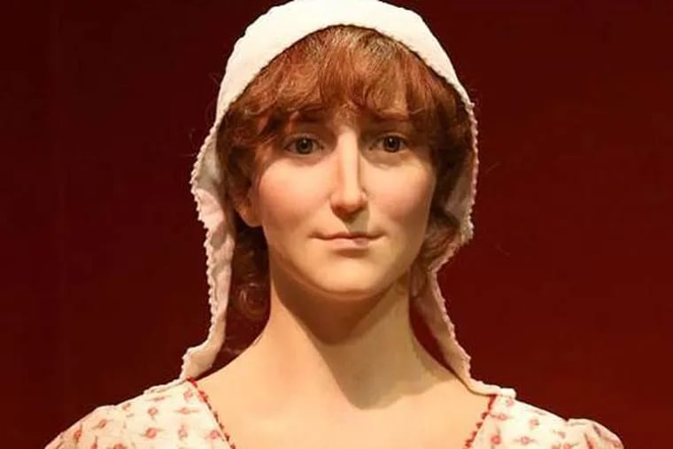 The Jane Austen waxwork on display at the Jane Austen Centre in Bath, England. (OWEN BENSON)