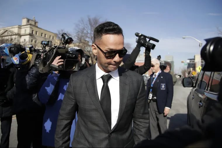 Michael “The Situation” Sorrentino leaves the Martin Luther King Jr.  Federal Courthouse in Newark on Friday.