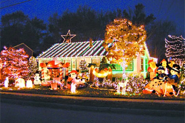 Christmas lights - 102,000-plus - at the Ronketty home in Marlton.