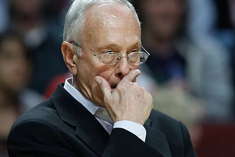 The 76ers will likely discuss their coaching vacancy with Larry Brown. (AP Photo/Nam Y. Huh)