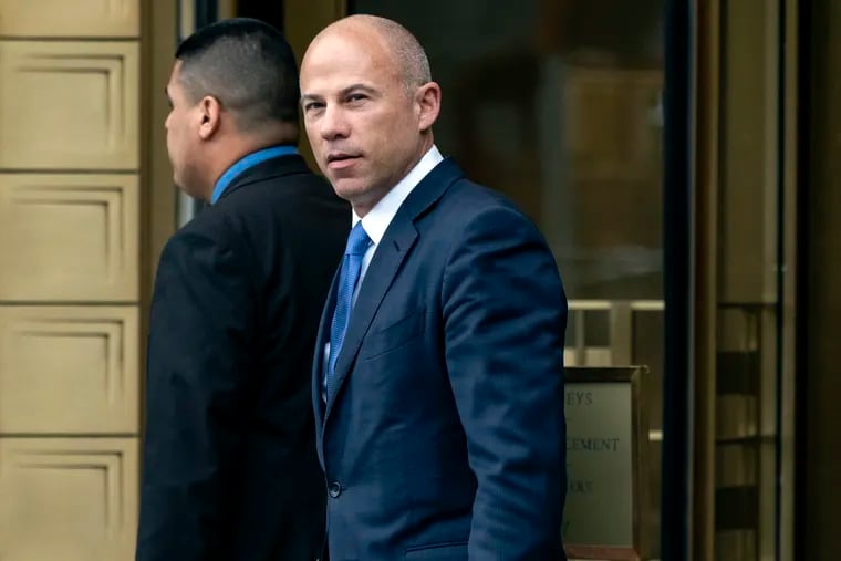 In this July 23, 2019, file photo, California attorney Michael Avenatti walks from a courthouse in New York, after facing charges. A Los Angeles amateur basketball league's founder told jurors Thursday, Feb. 6, 2020, that Avenatti betrayed him when the lawyer threatened to make his complaints against Nike public.