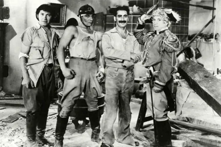 The Marx Brothers in &quot;Duck Soup,&quot; a riotous, uproarious attack on the human love of war.