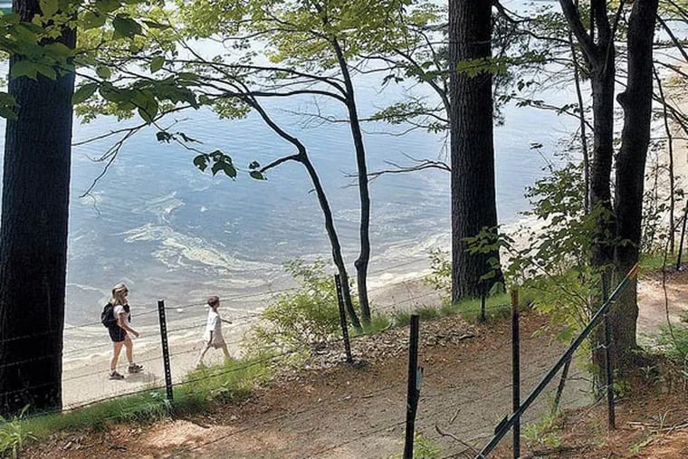 Hiking along Walden Pond. It and writer Henry David Thoreau have inspired walkers for decades. ELISE AMENDOLA / Associated Press