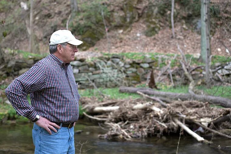 Pete Goodman of Trout Unlimited is concerned that a planned expansion of the Pennsylvania
Turnpike could negatively affect Valley Creek in Tredyffrin Township.